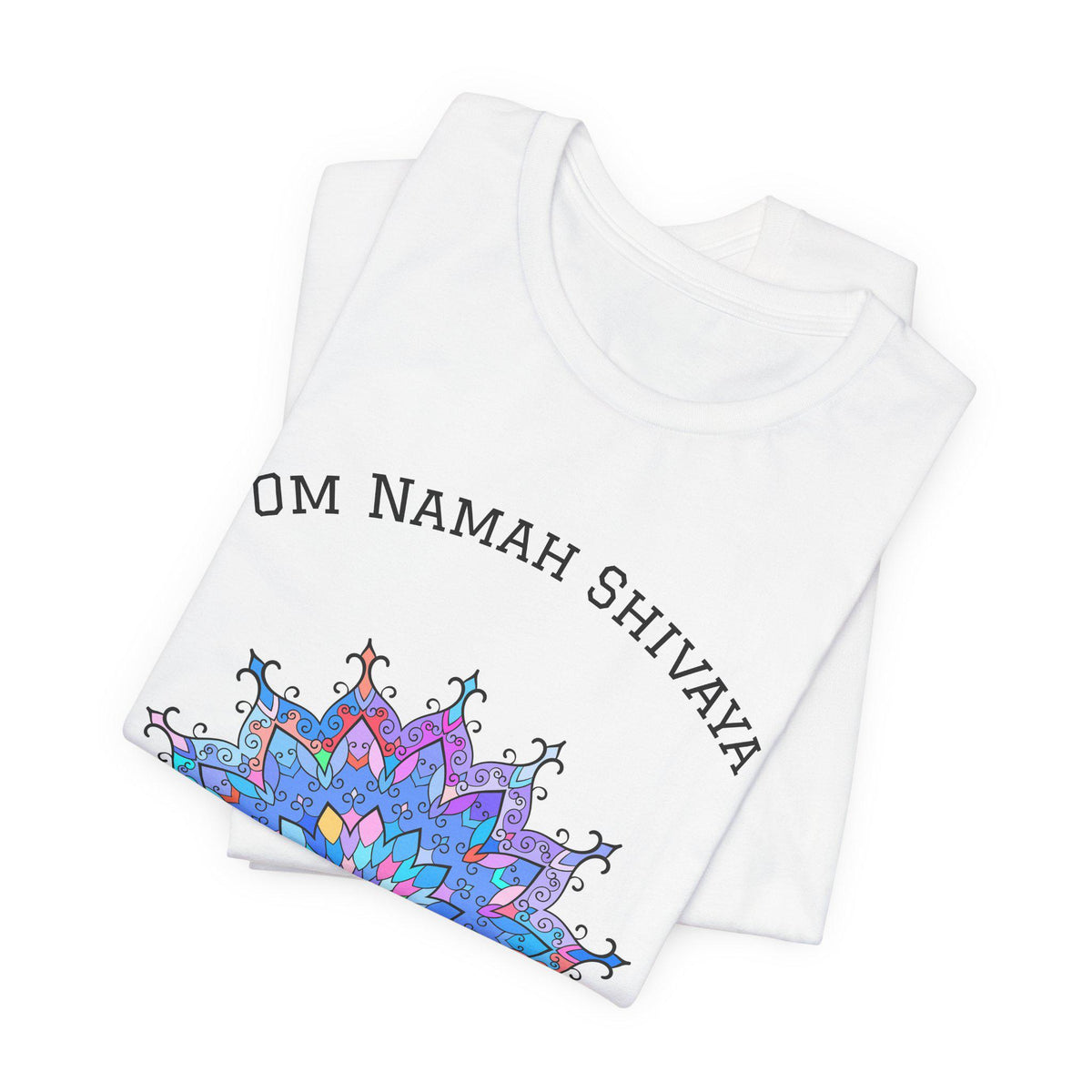 Blue Mandala Om Namah Shivaya T-Shirt, Spiritual Yoga Tee